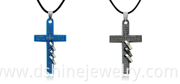 Man Cross Necklace